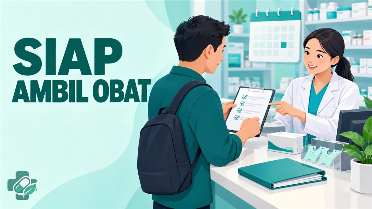 Ilustrasi persiapan mengambil obat PRB di apotek